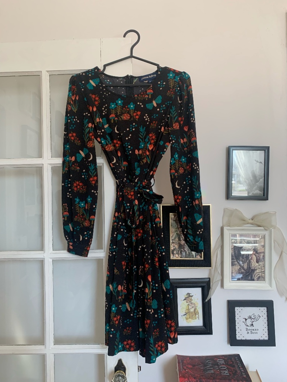 Princess Highway Dress, Moth, Mushrooms, Moon Pattern